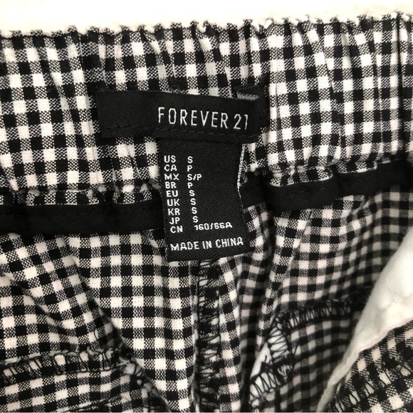 Forever 21 Gingham High-Waist Cropped Trousers - Picture 8 of 15